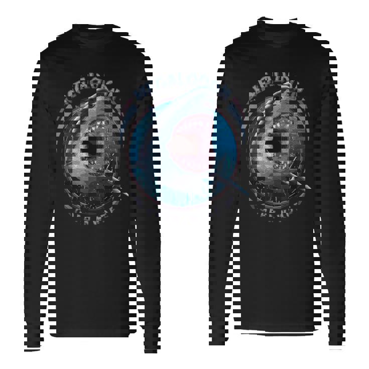 メガロドンジャイアントシャーク 長袖Tシャツ