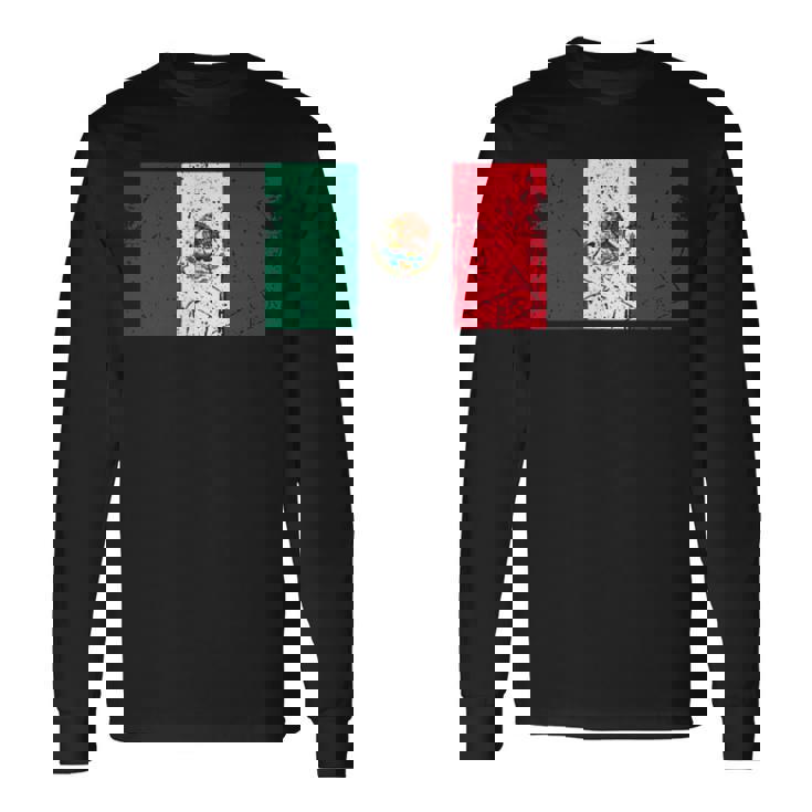 メキシコ国旗グラフィック メンズ レディース キッズ 長袖Tシャツ