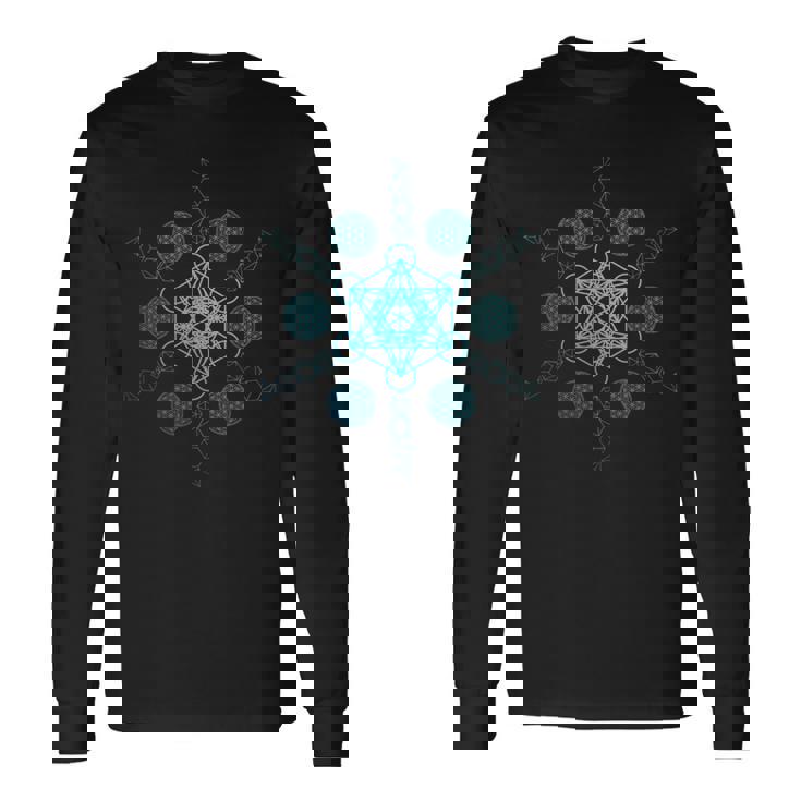 メタトロン キューブ プラトニック ソリッド 長袖Tシャツ