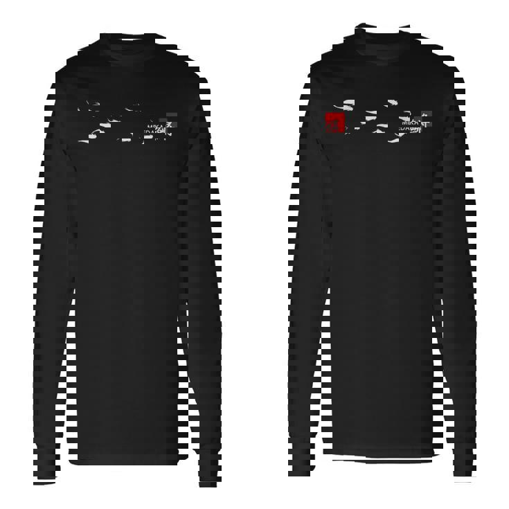 メダカ めだかイラスト入り 長袖Tシャツ