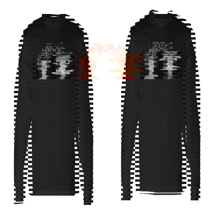 メトロポリス（Metropolis）- マリアとアンドロイド -1927年sf映画 レトロ アート かっこいい 長袖Tシャツ