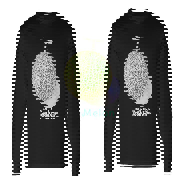 メロン Melon 『フルーツ ポップ』果物 リアル シンプル かわいい イラスト 長袖Tシャツ