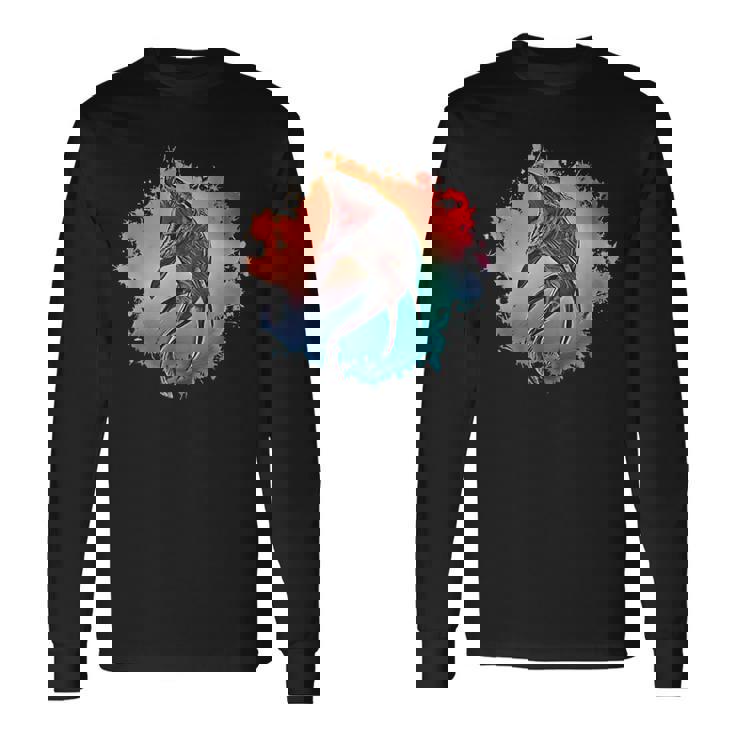 モササウルス 恐竜 ディノサワ 肉食恐竜 長袖Tシャツ ギフトのアイデア