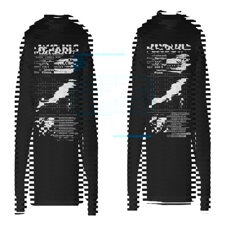モササウルスファクトシート恐竜科学ファクトシート 長袖Tシャツ