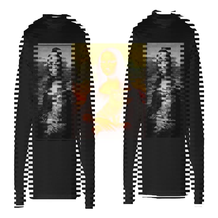 モナリザ 猫 長袖Tシャツ