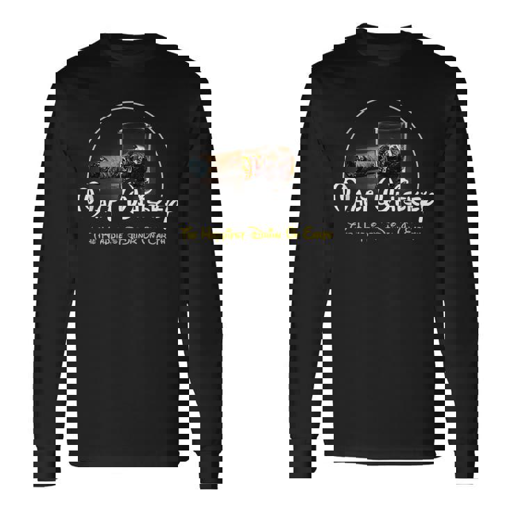 モルトウイスキーシャツ Happiest Drink Ever 面白いウイスキー葉巻 長袖Tシャツ