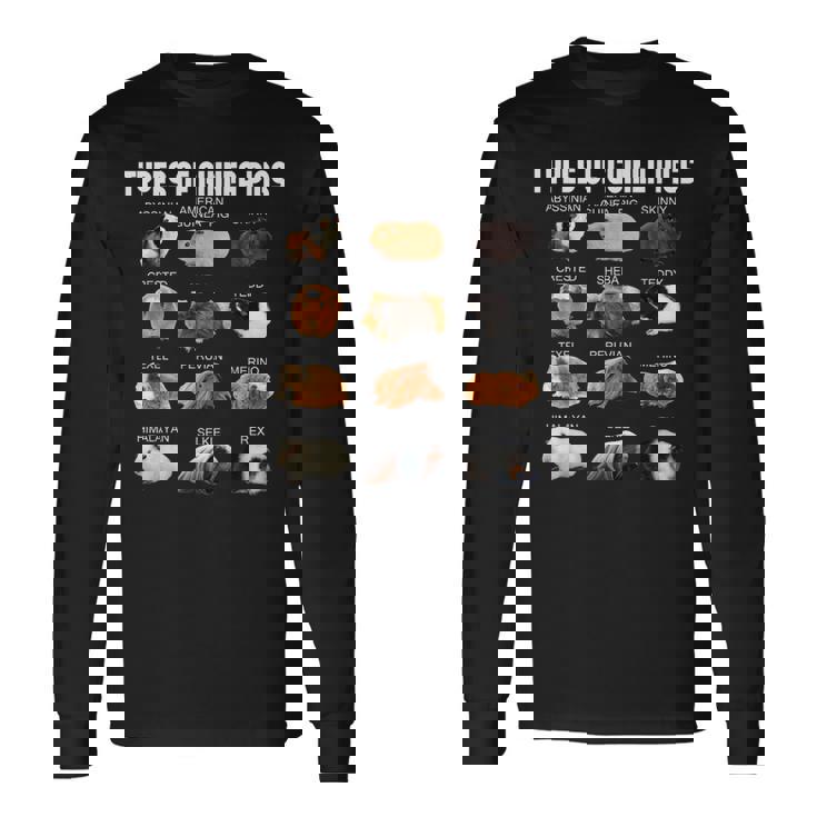 モルモットの種類 ふわふわポテト愛好家 キッズ ペット モルモット。 長袖Tシャツ