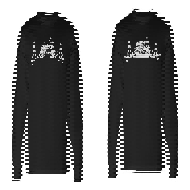 モンキー Z50 原付バイク ハートビート ヴィンテージ 日本 長袖Tシャツ