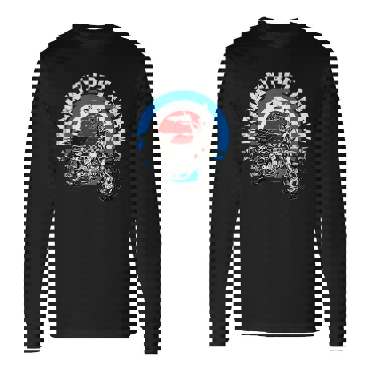 モンキーバイクピットクルーロゴ 長袖Tシャツ