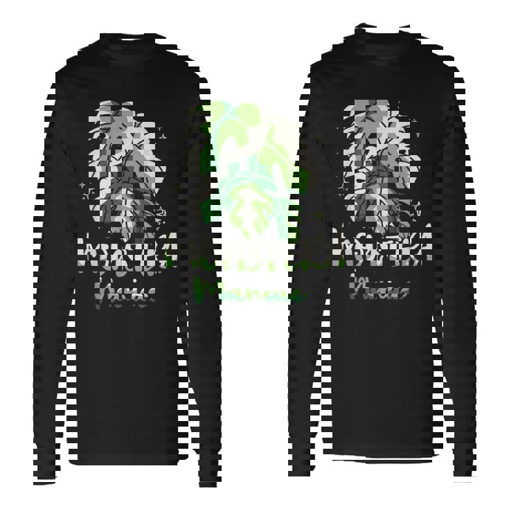 モンステラ 植物 ガーデニング 庭好き 庭師 観葉植物 長袖Tシャツ