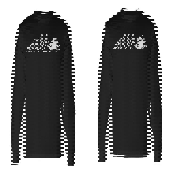 モーターサイクリスト バイカーの進化バイク 長袖Tシャツ