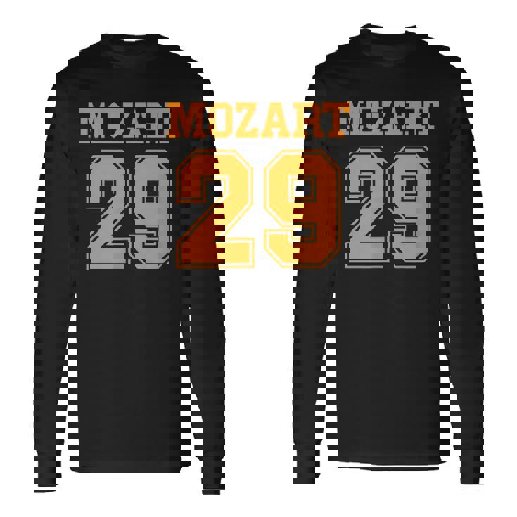 モーツァルト29交響曲面白いスポーツ Mozart 29 長袖Tシャツ