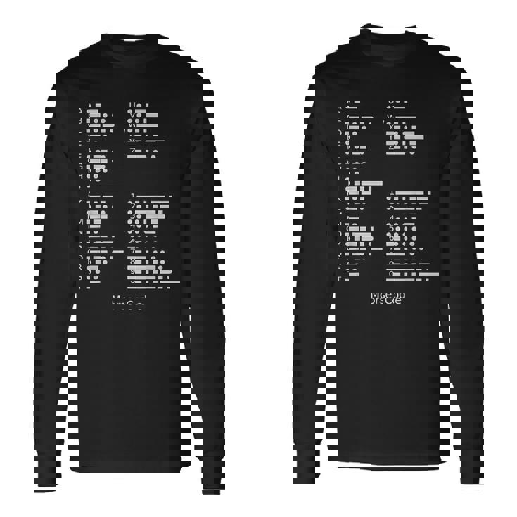 モールス符号tシャツ 国際モールス符号アルファベットシャツ 長袖Tシャツ