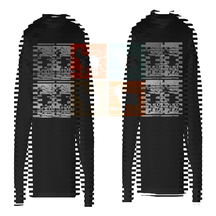 ヤギ レトロスタイル ヤギ好き ヤギ 長袖Tシャツ