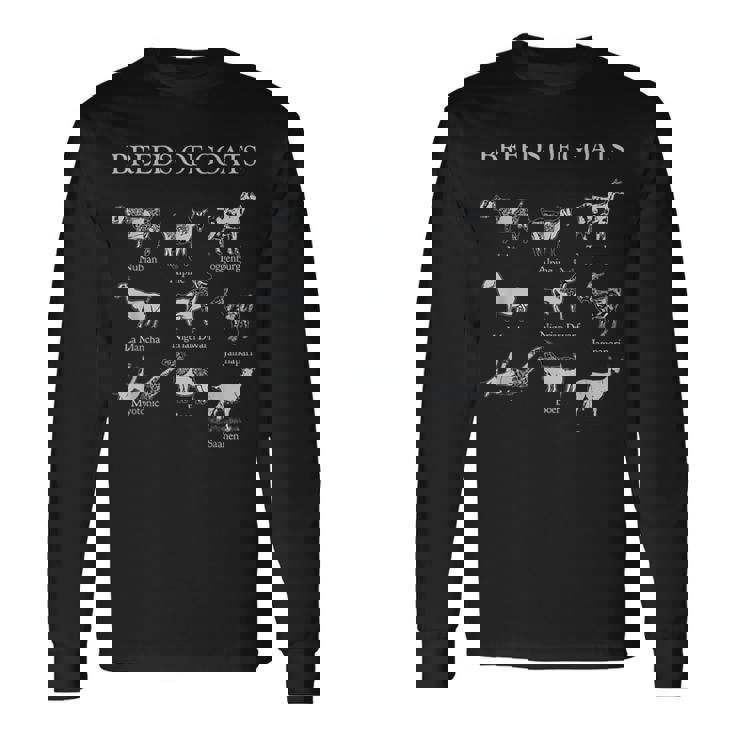 ヤギの種 ヤギ ファーマー ファーマー ヤギ ブリーダー 長袖Tシャツ