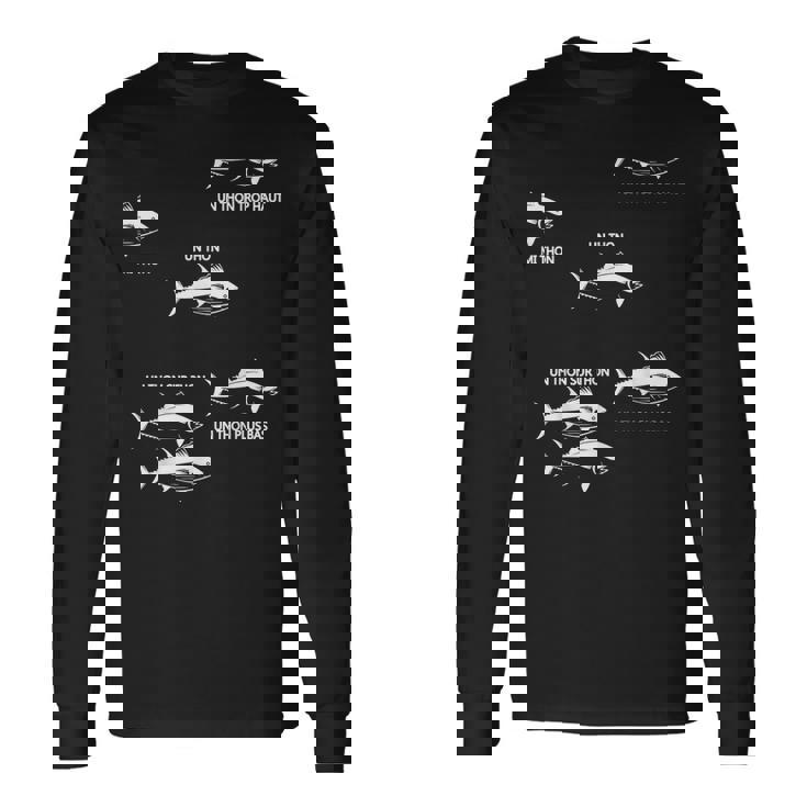 ユーモア マグロの魚の引用 漁師ファン向け 長袖Tシャツ