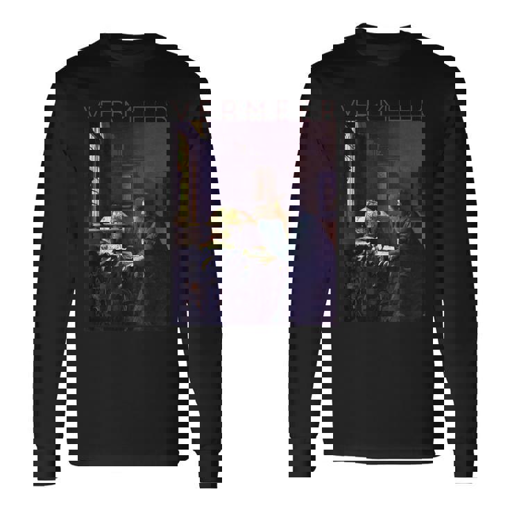 ヨハネス フェルメール アーティストのためのアート 天文学者 長袖Tシャツ