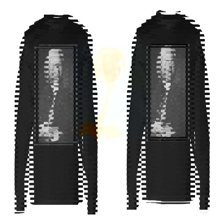 ヨハン・セバスチャン・バッハの絵画の肖像画1748 長袖Tシャツ