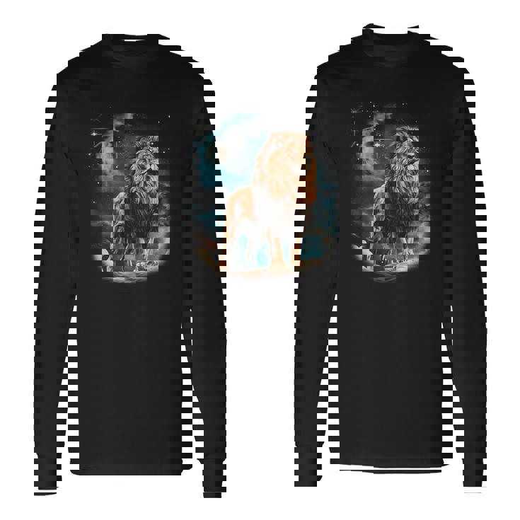 ライオン愛好家 カラフルな動物園の動物のライオン 長袖Tシャツ