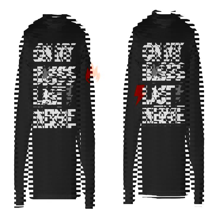 ライトニングボルトでボスの最後の神経質について 長袖Tシャツ