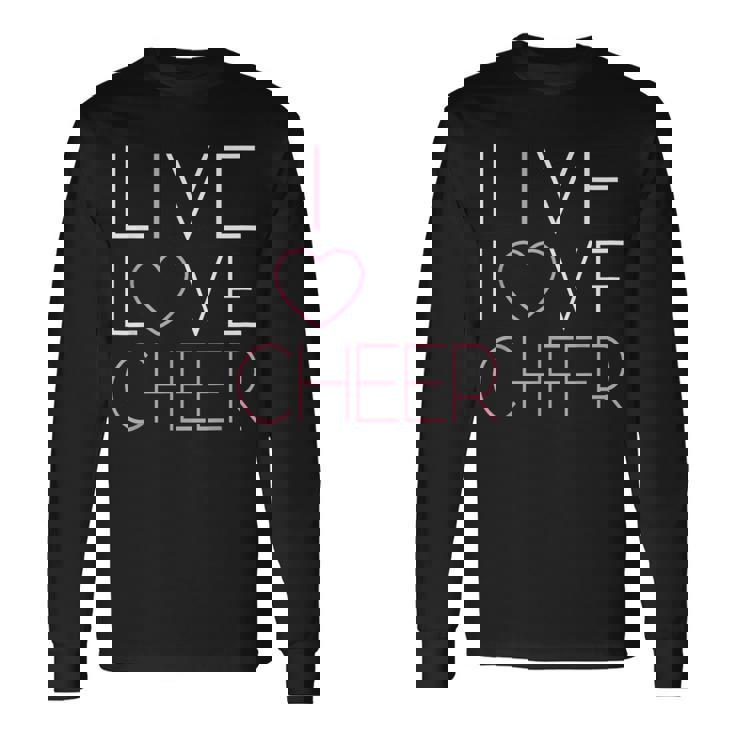 ライブ ラブ チアガール チアリーディング隊 チアリーダーチーム 長袖Tシャツ