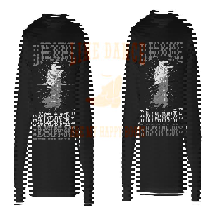 ライン ダンス ブーツ カントリー ダンス グループ ライン ダンス 長袖Tシャツ