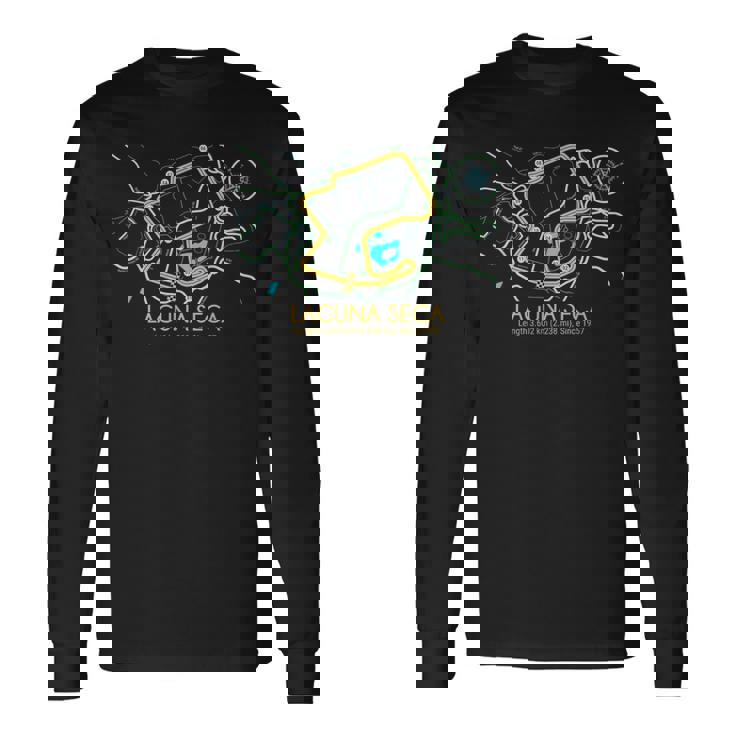 ラグナセカ サーキットマップデザイン 長袖Tシャツ