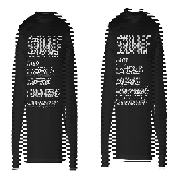 ラグビー選手の定義 面白い スクラムハーフ 長袖Tシャツ