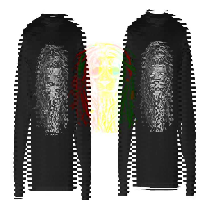 ラスタライオン クール ドレッドロック ラスタファリ ラスタ愛好家用 長袖Tシャツ