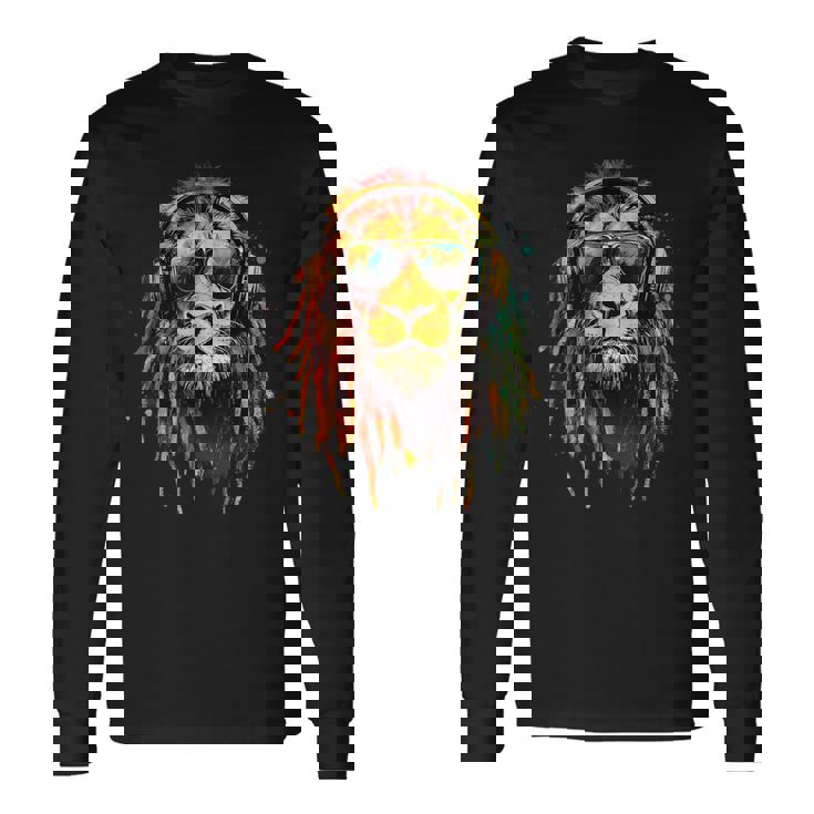 ラスタ・レゲエ Dj ユダのライオン・ラスタファリアン・ルーツ ジャマイカ 長袖Tシャツ