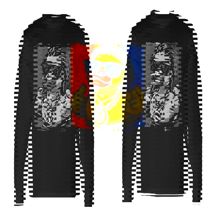 ラッパー ラバーダック ヒップホップ アヒル 長袖Tシャツ