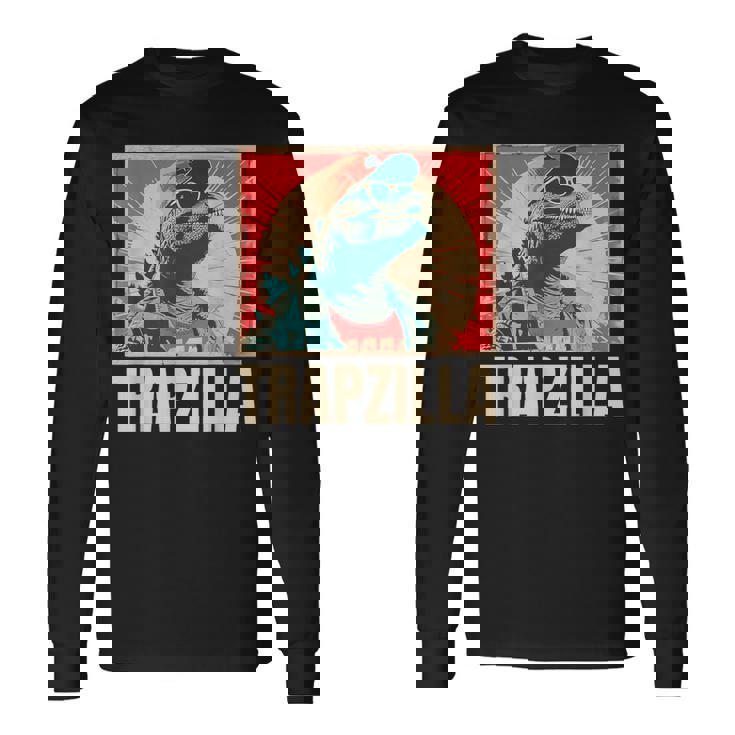 ラップトラップ 音楽 面白い ラッパー 映画好き 長袖Tシャツ