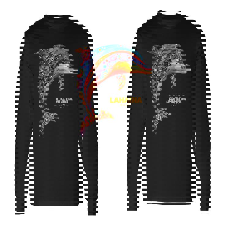 ラハイナ マウイ ハワイ ティー ハワイアン ダイビング バケーション イルカ 長袖Tシャツ
