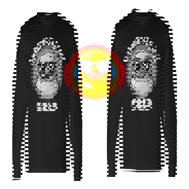 ラバーダッキークルーアイラブダックスラバーズファニーラバーダック 長袖Tシャツ