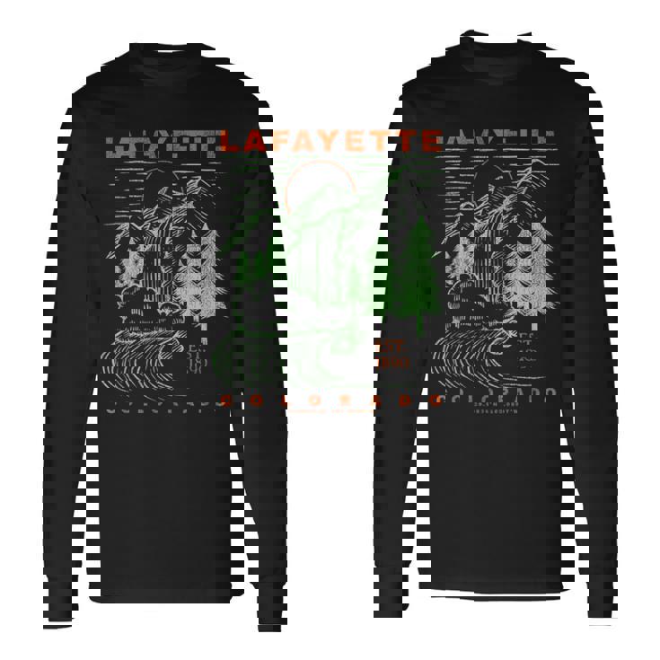 ラファイエット コロラド クール 旅行 お土産 素朴なラファイエット 長袖Tシャツ