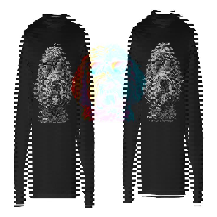 ラブラドゥードル・ドゥードル・ママ 犬 犬のママ 毛皮の友達 長袖Tシャツ