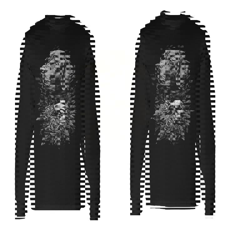 ラブラドール 犬 グラフィック ペット イラスト ラブラドール 長袖Tシャツ