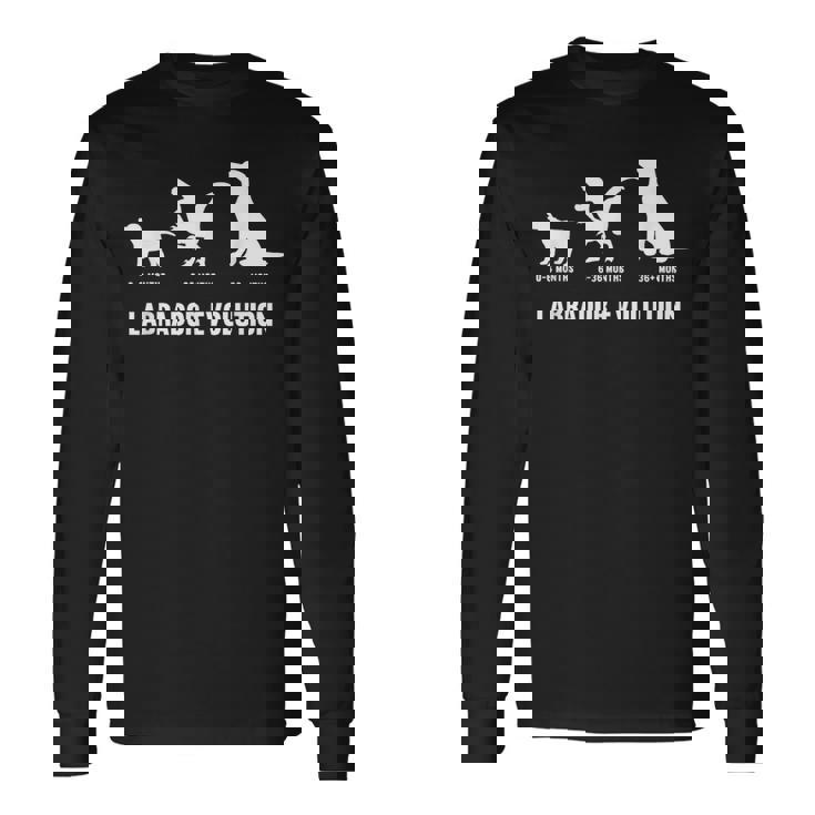 ラブラドールレトリバー エボリューションデザイン ラブラドールオーナー向け 長袖Tシャツ ギフトのアイデア