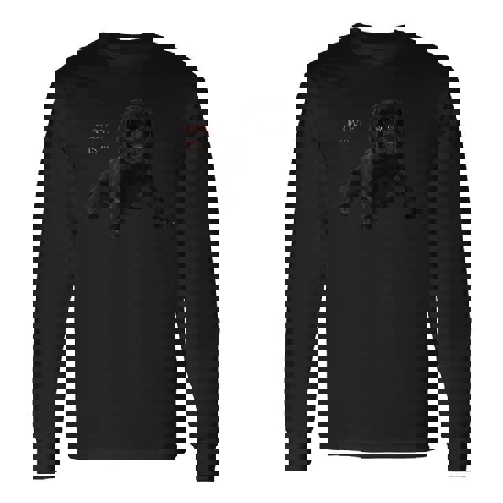 ブラック ラブラドールレトリバー シャツ ラブラドール ラブ ママ パパ チョコレート 長袖Tシャツ