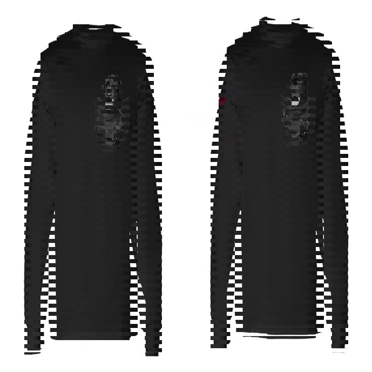 ラブラドール愛好家のためのあなたのポケットの中の面白いラブラドールレトリバー 長袖Tシャツ