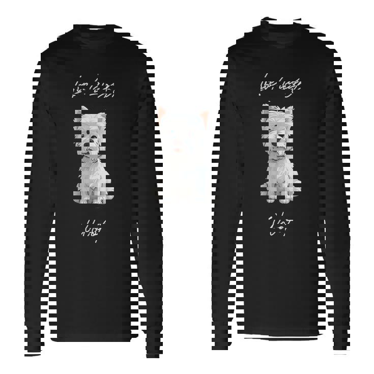 ラブ・ラフ・ウーフ-ウェスティ-ウエスト・ハイランド・テリア 長袖Tシャツ