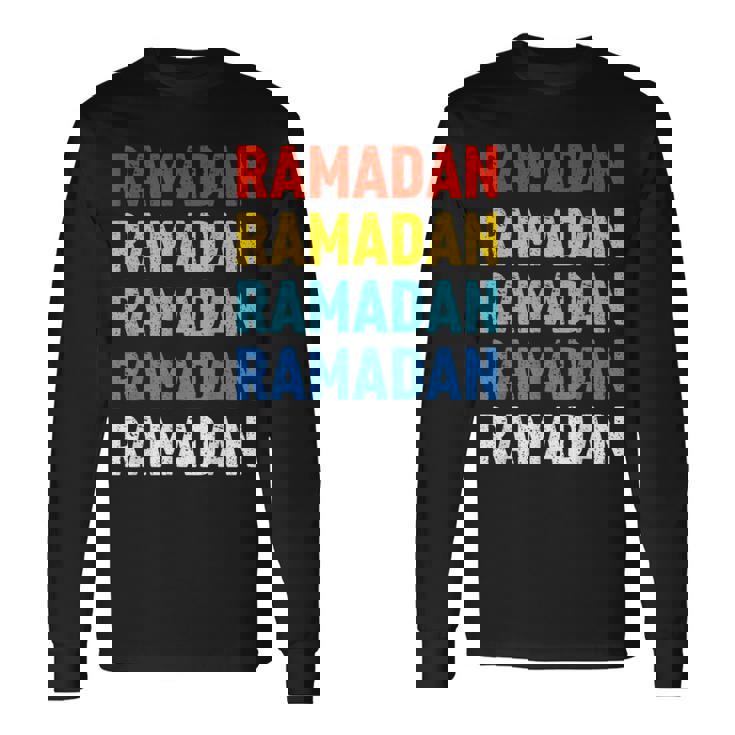 ラマダン断食カフタンアバヤフリーデーラマダンイスラム 長袖Tシャツ