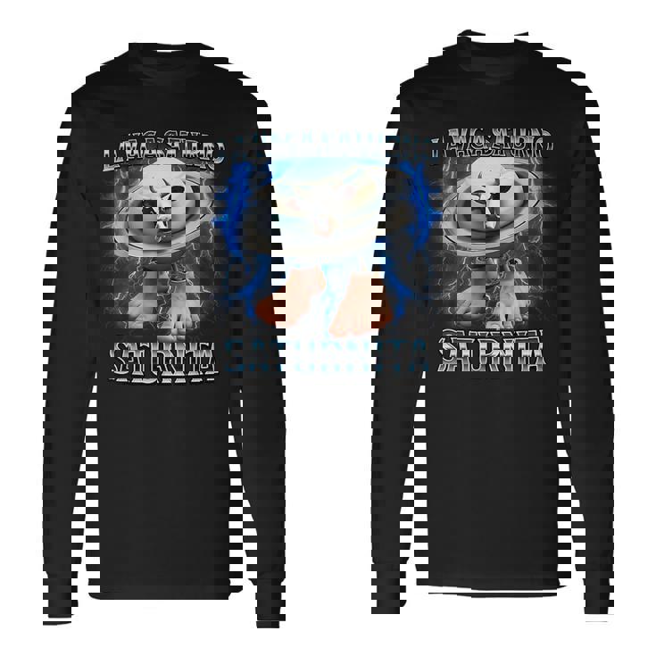 ラヴァカサトゥルノサトゥルニタ-イタリアンブレインロットミーム 長袖Tシャツ