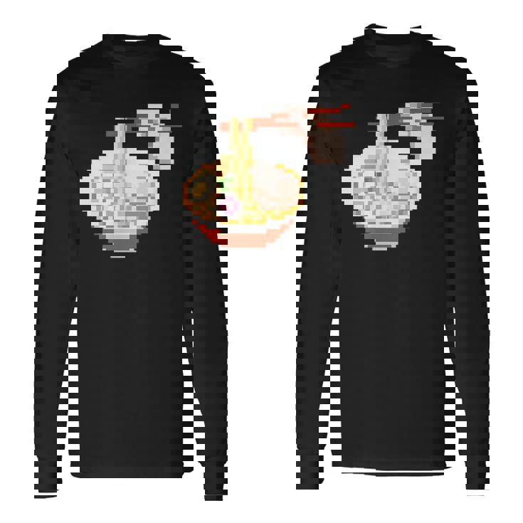 ラーメン ドット絵 長袖Tシャツ