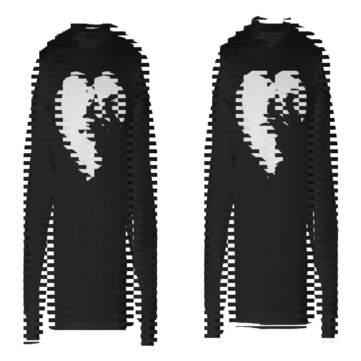 リス どんぐり 森 動物好き ハートツリー シマリス ナッツ 長袖Tシャツ