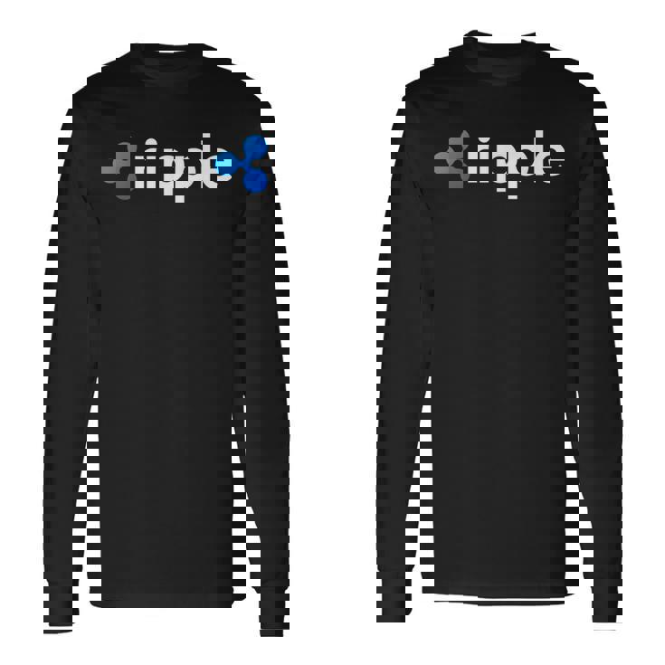 リップルロゴ クリプトxrpコイン 暗号通貨 長袖Tシャツ ギフトのアイデア
