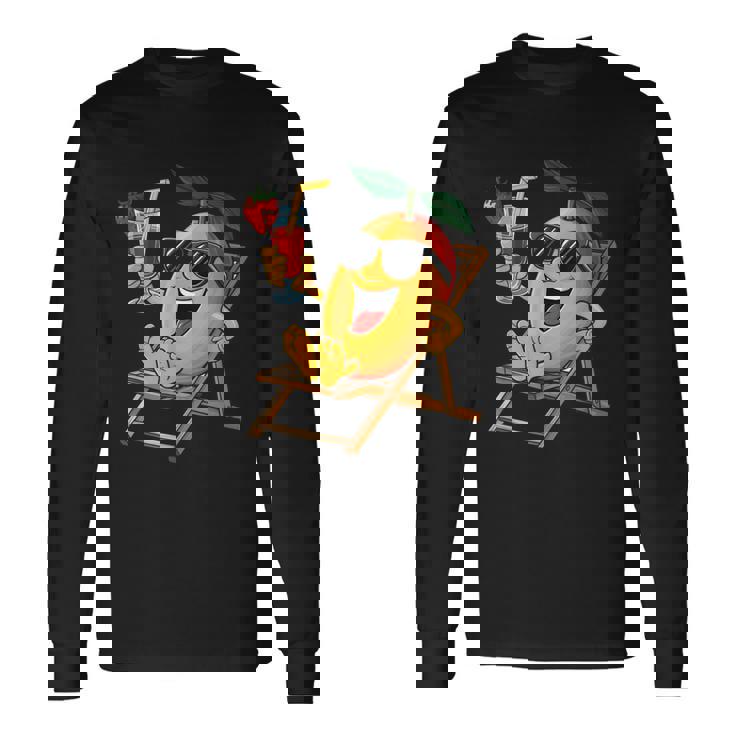 リラックスフルーツマンゴー 長袖Tシャツ