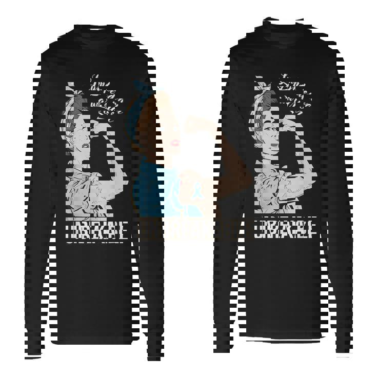 リンパ浮腫の意識 彼女の戦士 壊れないサポート 長袖Tシャツ