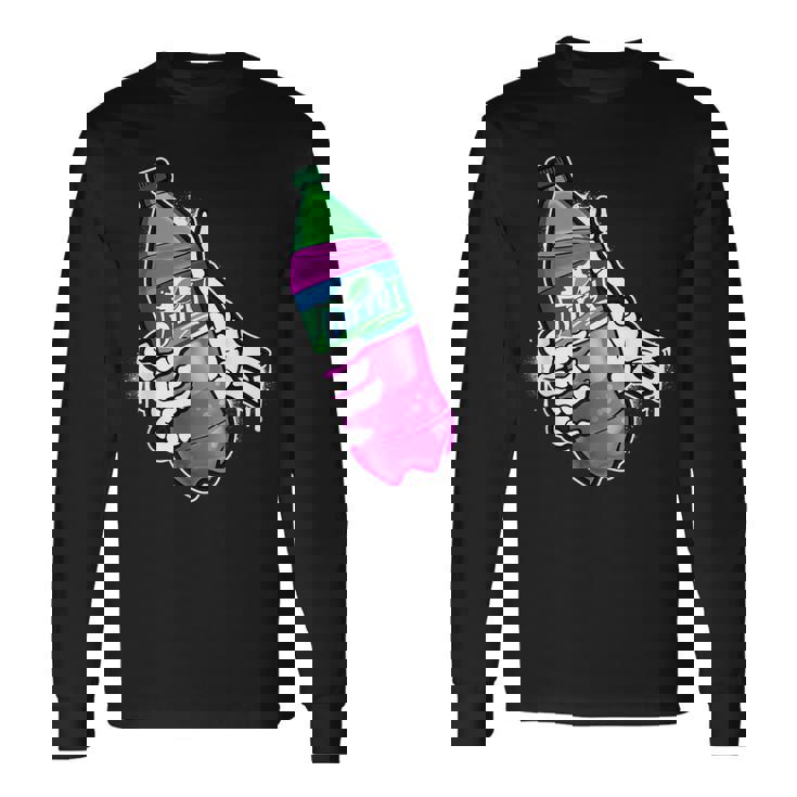 リーンシャツ、パープルドランク、ダーティーダブルカップ、リーンラインスモーク 長袖Tシャツ