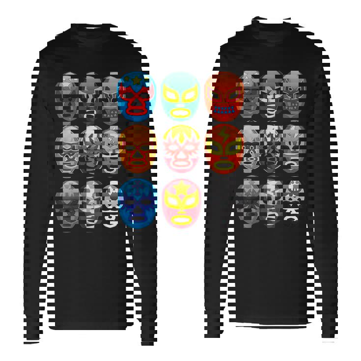 ルチャリブレ レスラーマスク かわいいフリーファイティングギフト 長袖Tシャツ